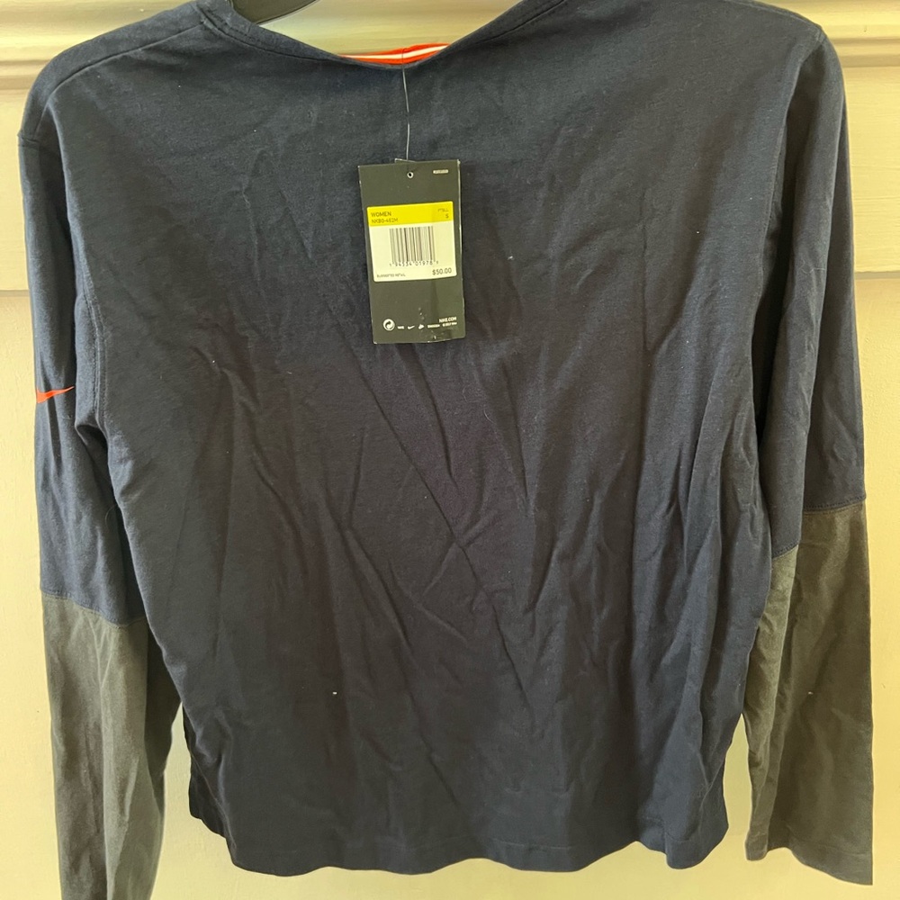 NFL Men's Dark Blue and Charcoal Long Sleeve Tee